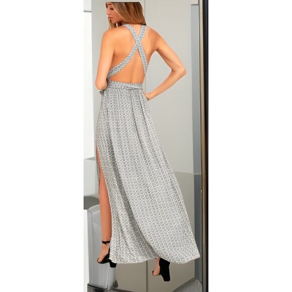 LULUS Boho Maxi Dress Coastal Floral Fairy Romantic Beach Resort Tropical Sexy M - Picture 6 of 14